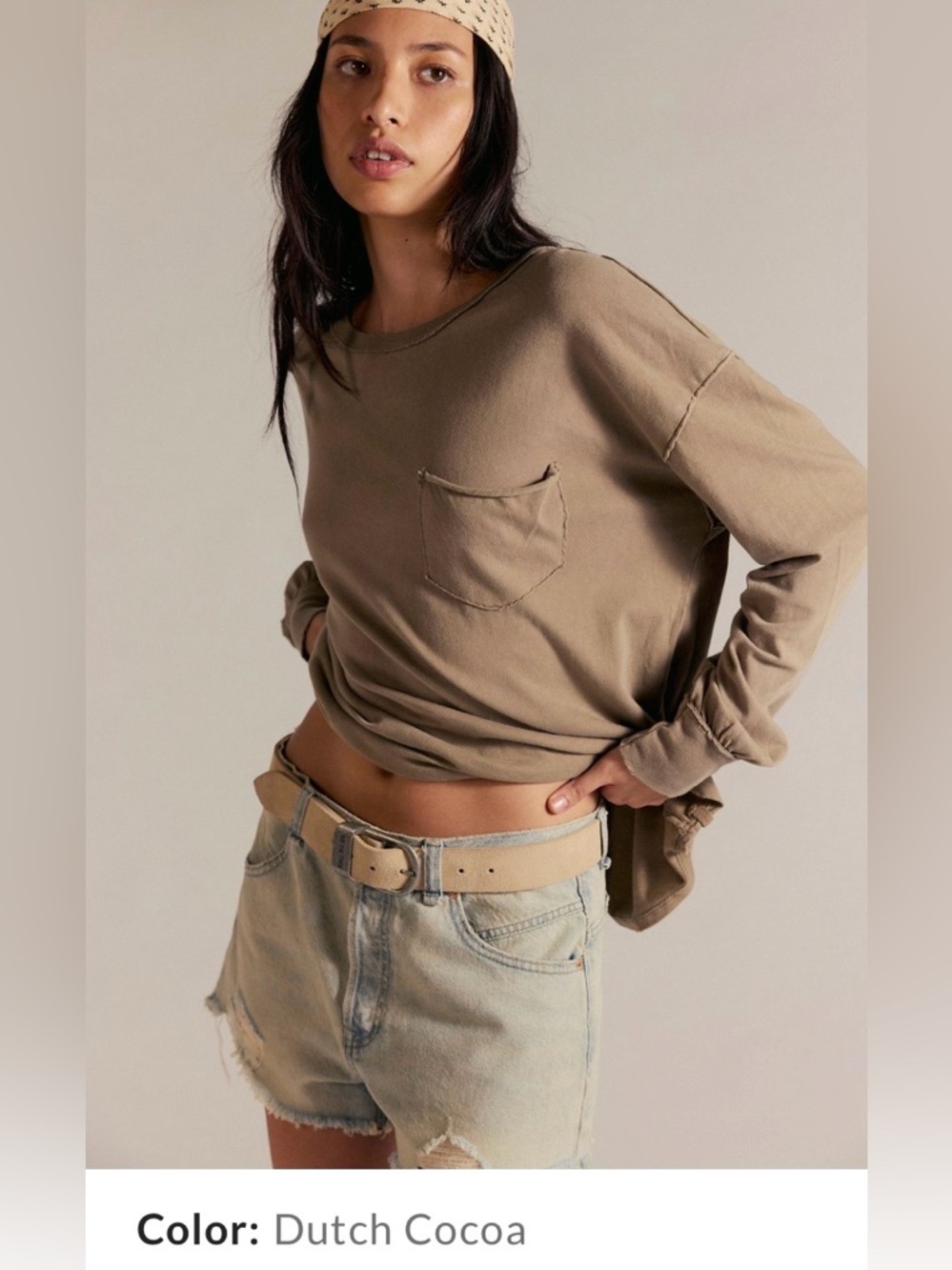 Free People We the Free Fade into You tee in Dutch cocoa